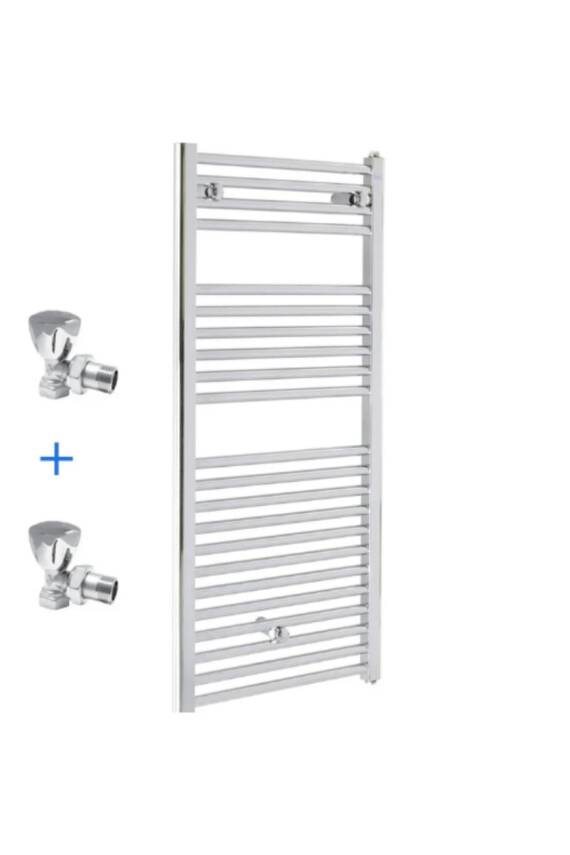 Eca 50/110 Düz Krom Havlupan Ve 2 Adet Eca Krom Havlupan Vanası - 1