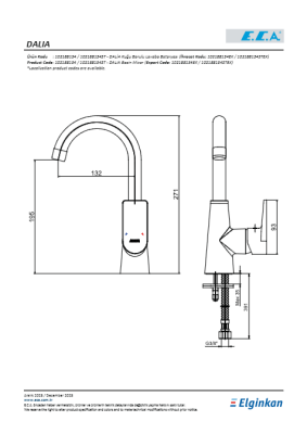 ECA DALİA KUĞU LAVABO BATARYASI - 2