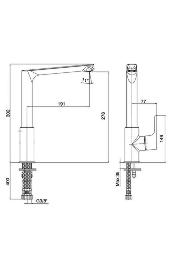 ECA LUNA EVİYE BATARYASI KROM - 2