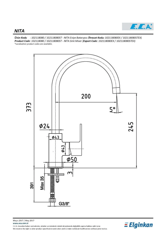 ECA NİTA EVİYE BATARYASI KROM - 2