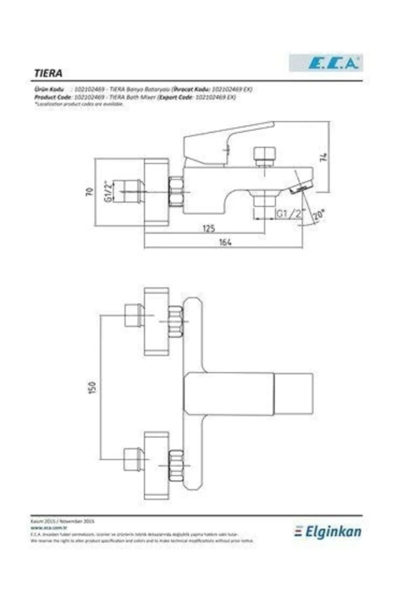 ECA TİERA BANYO BATARYASI MAT SİYAH - 2